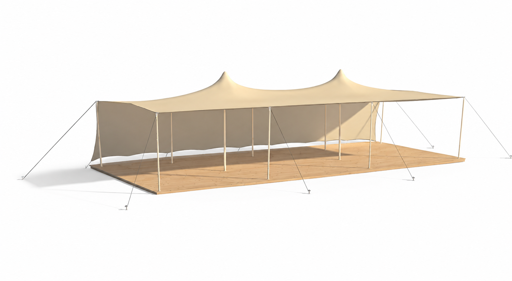 Tente Stretch installée en configuration événementielle